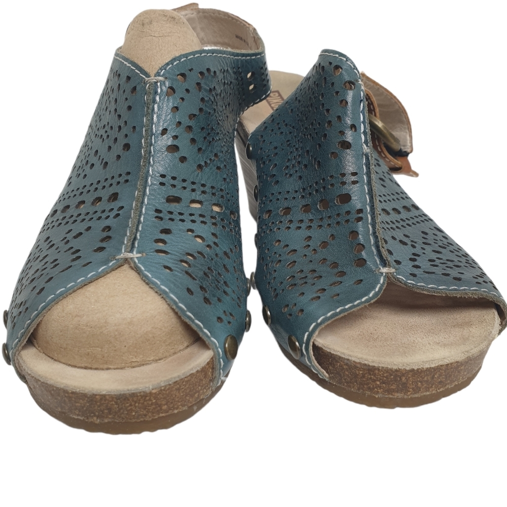 Pikolinos Benissa colorJeans wedge sandal size 7 - Picture 6 of 10